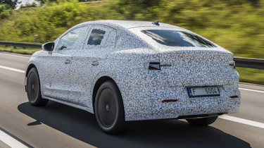 Skoda Enyaq iV coupe prototype - rear tracking