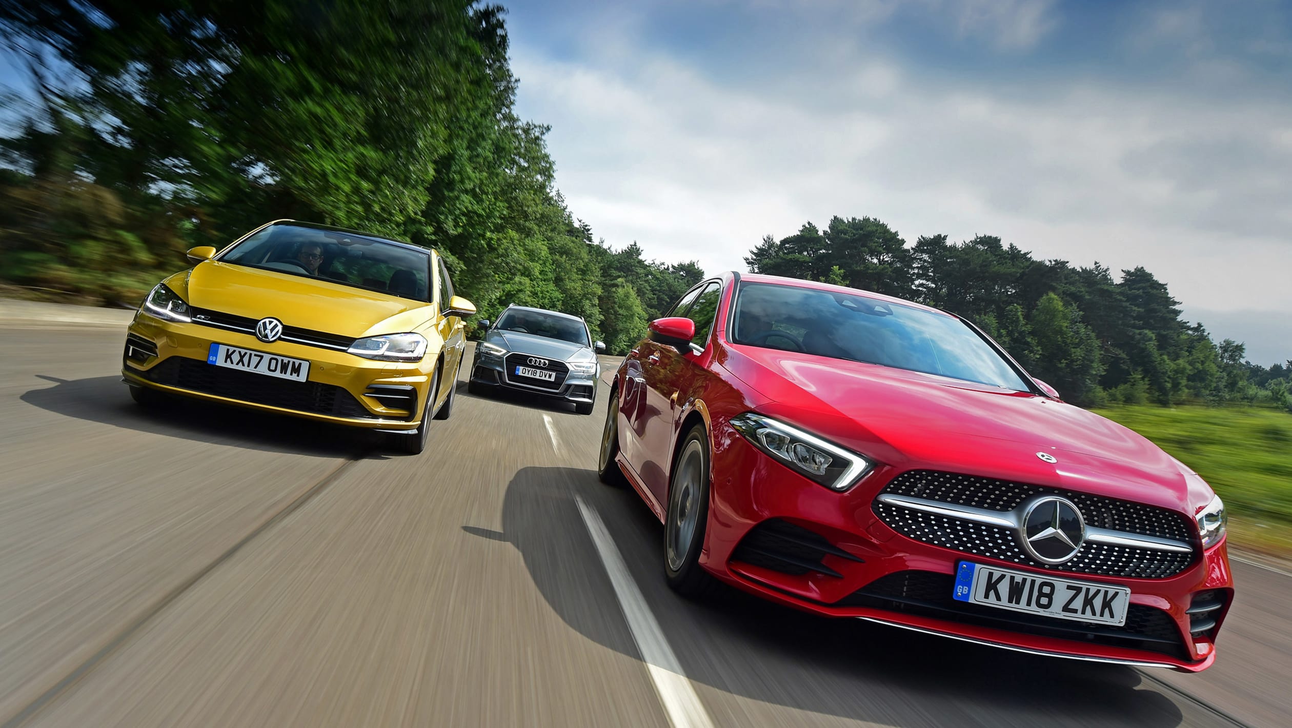 Mercedes A-Class vs Volkswagen Golf vs Audi A3