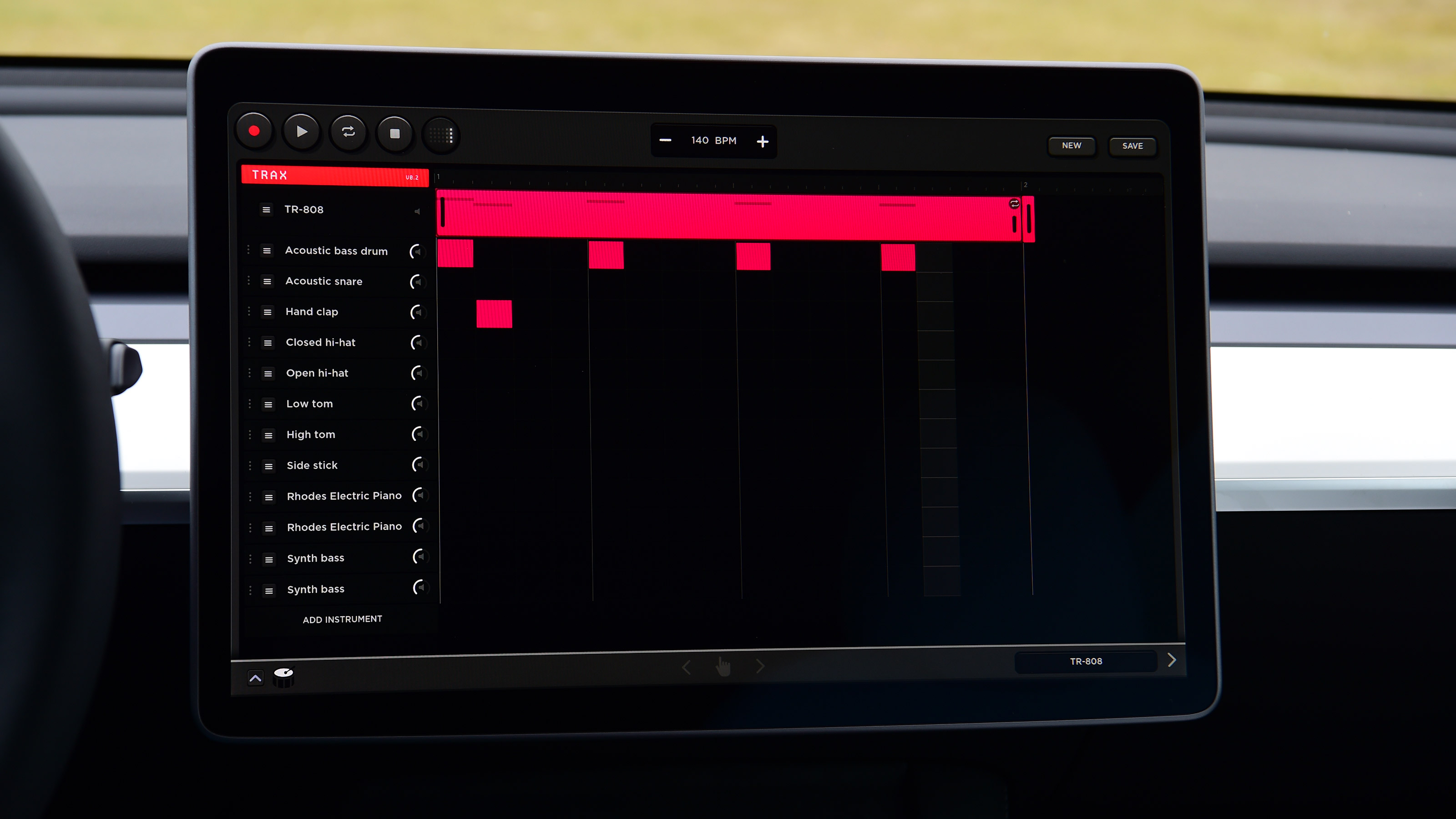 Tesla Model Y - screen