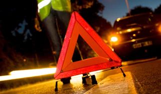 Emergency breakdown light in the road