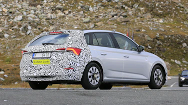Skoda Scala facelift spy - rear