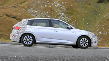 Skoda Scala facelift spy - side