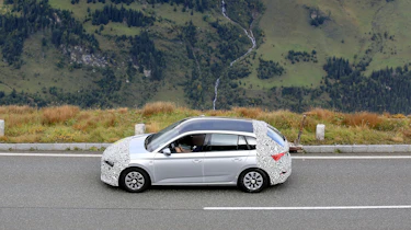 Skoda Scala facelift spy - side