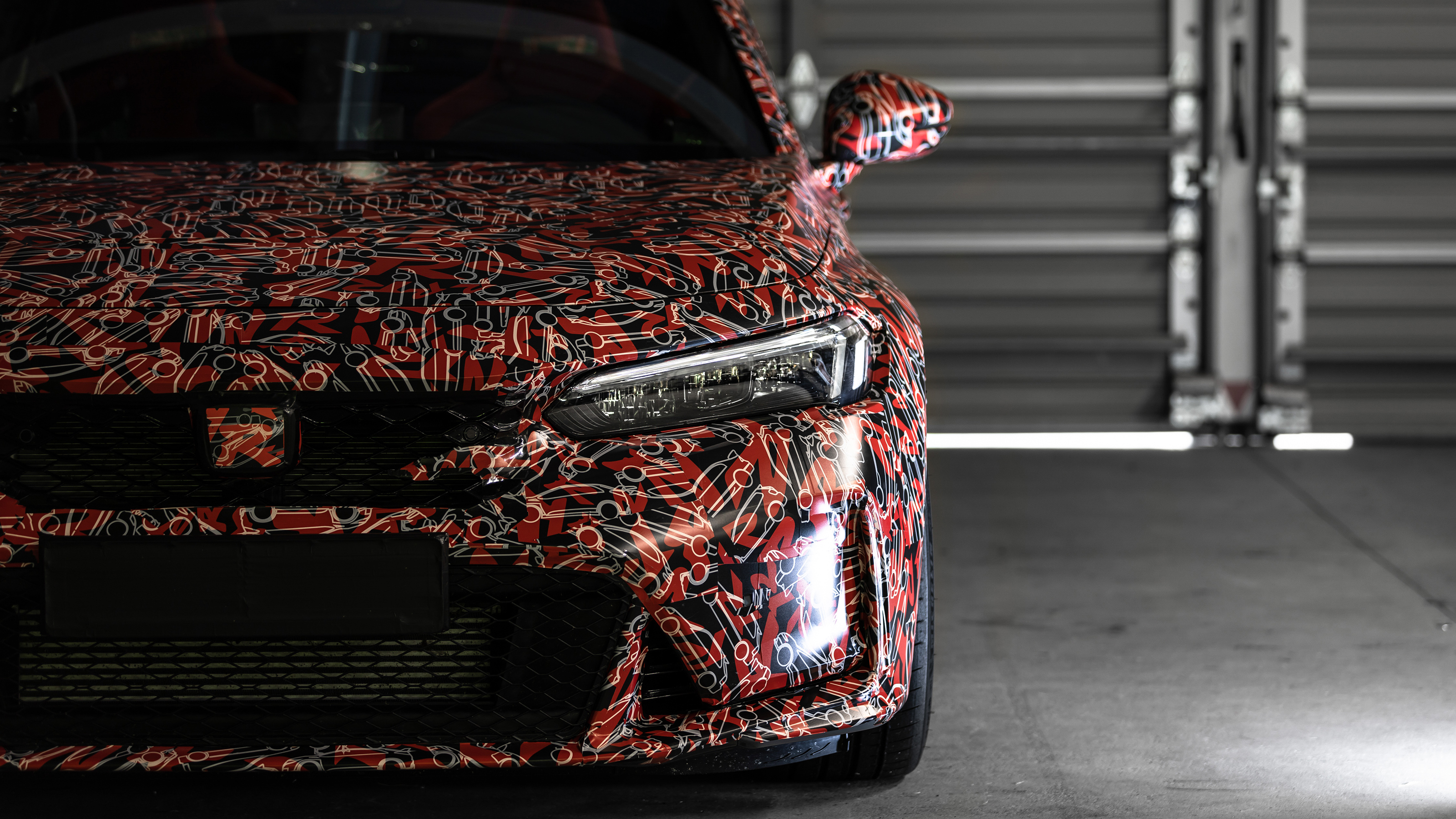 Honda Civic Type R testing at Suzuka - headlight