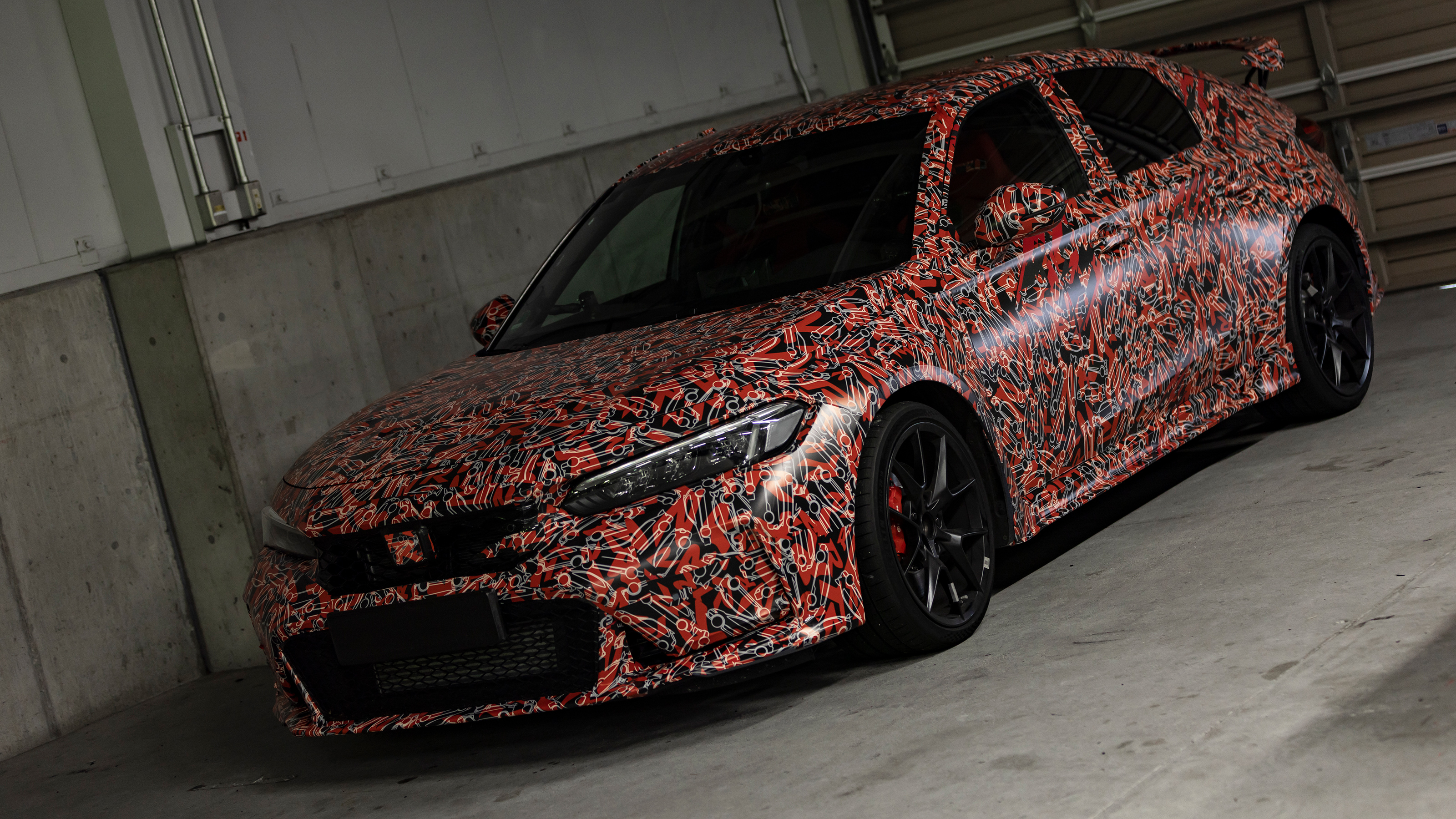 Honda Civic Type R testing at Suzuka - parked
