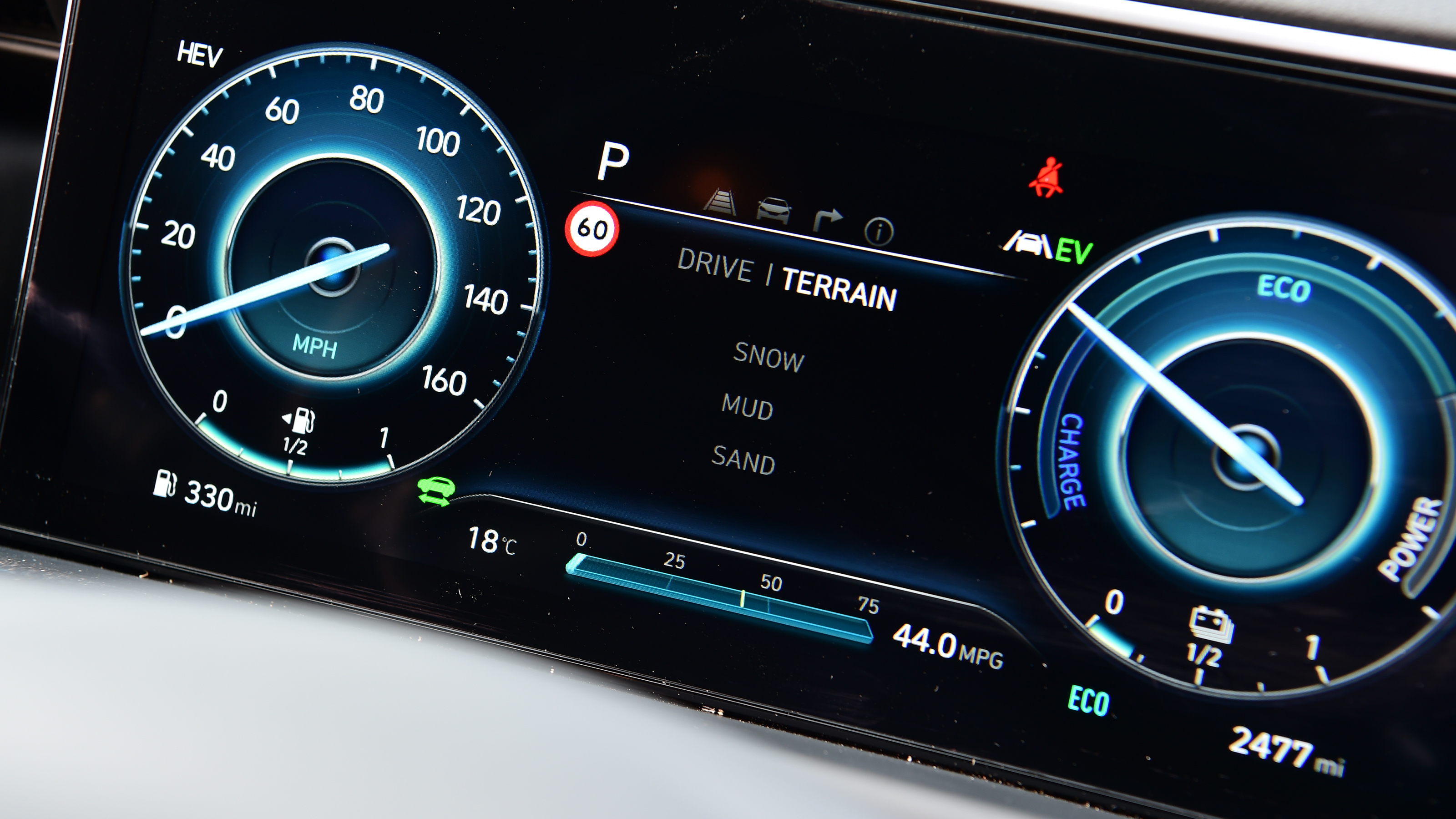 Hyundai Tucson PHEV - dial