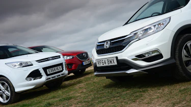 Honda CR-V vs Mazda CX-5 vs Ford Kuga - front