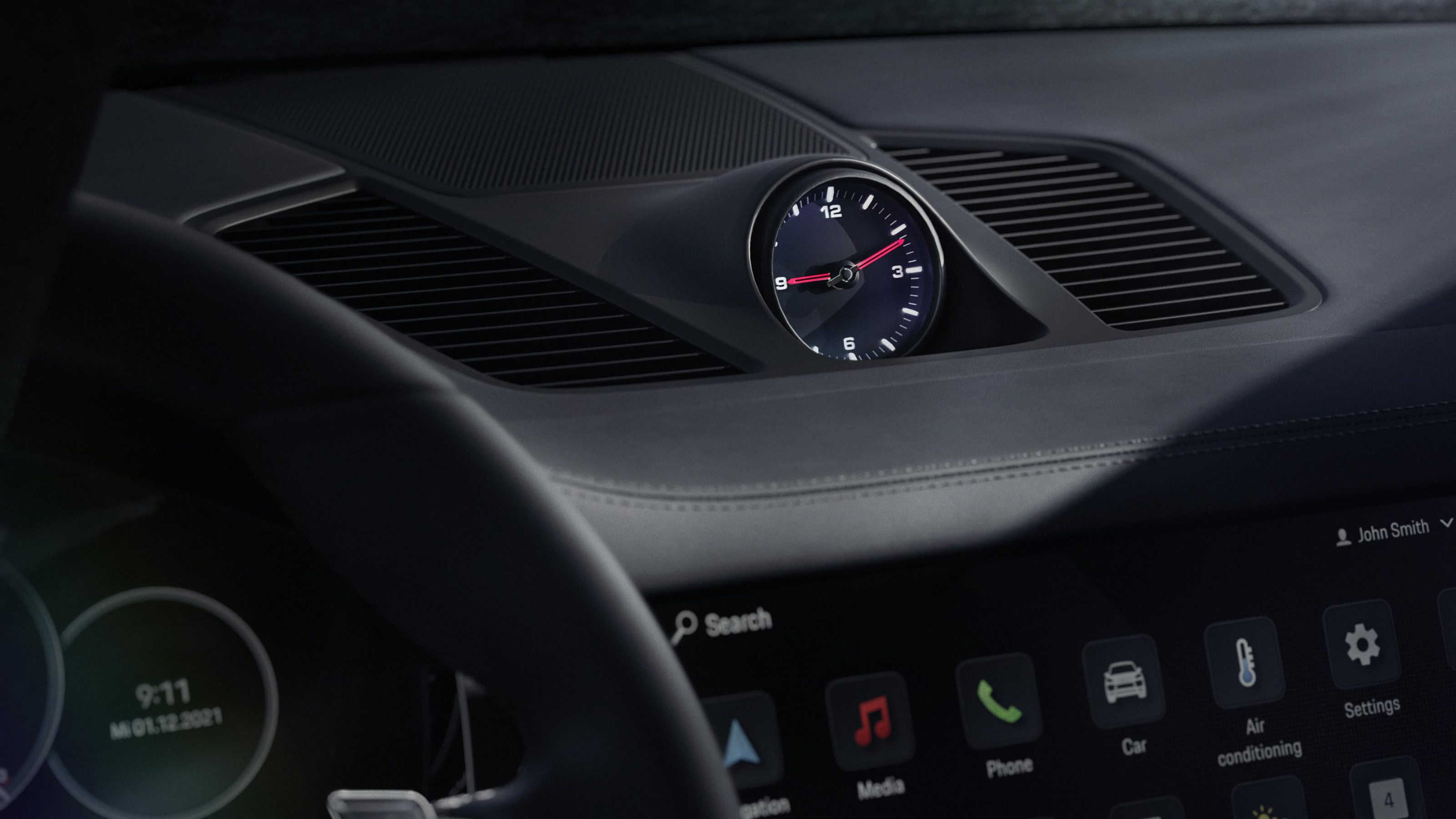 Porsche Cayenne Platinum Edition 2022 - clock