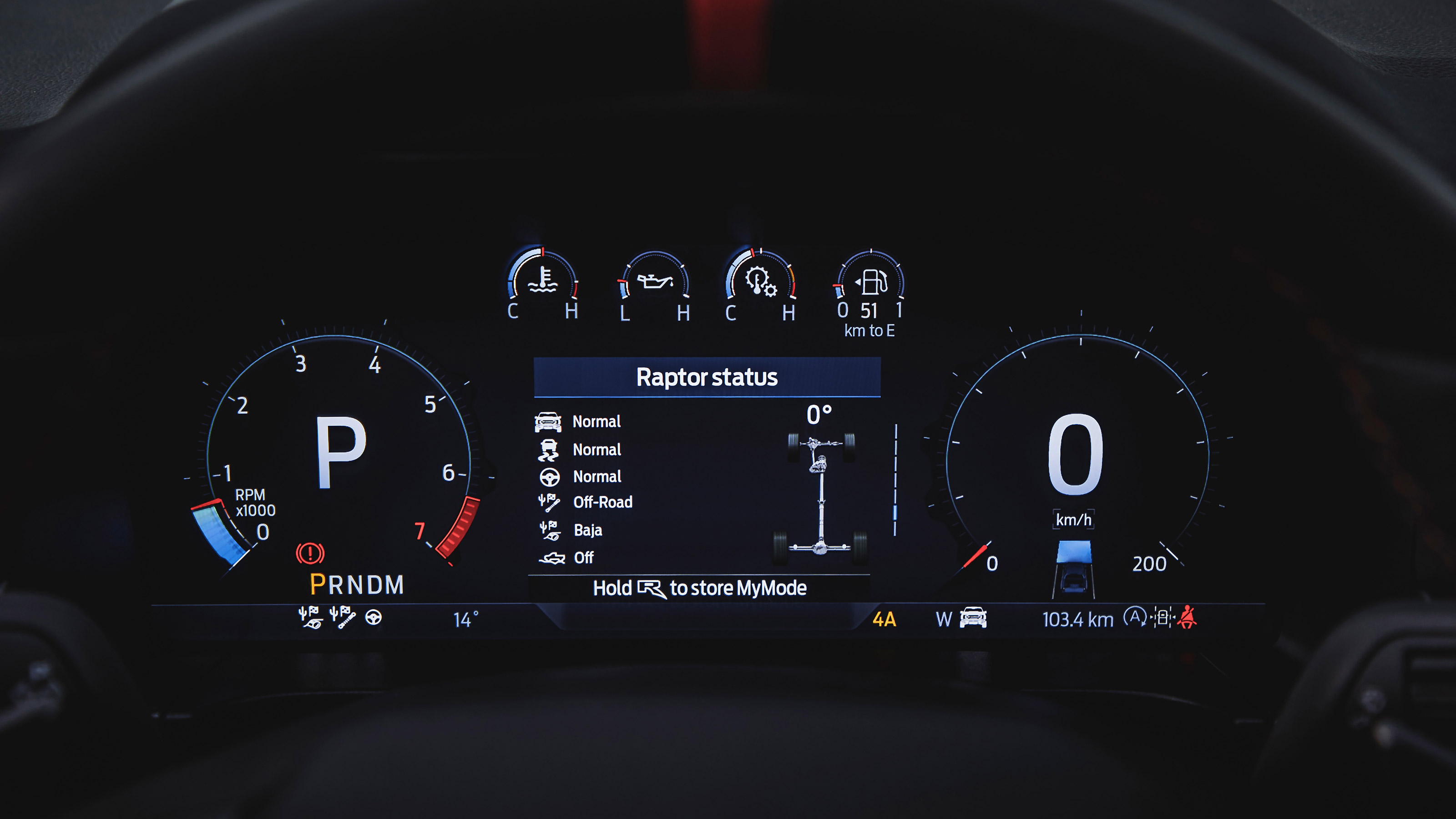 Ford Ranger Raptor - dials