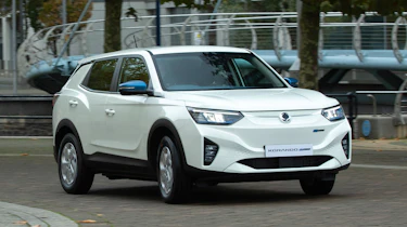 SsangYong Korando e-Motion - front cornering
