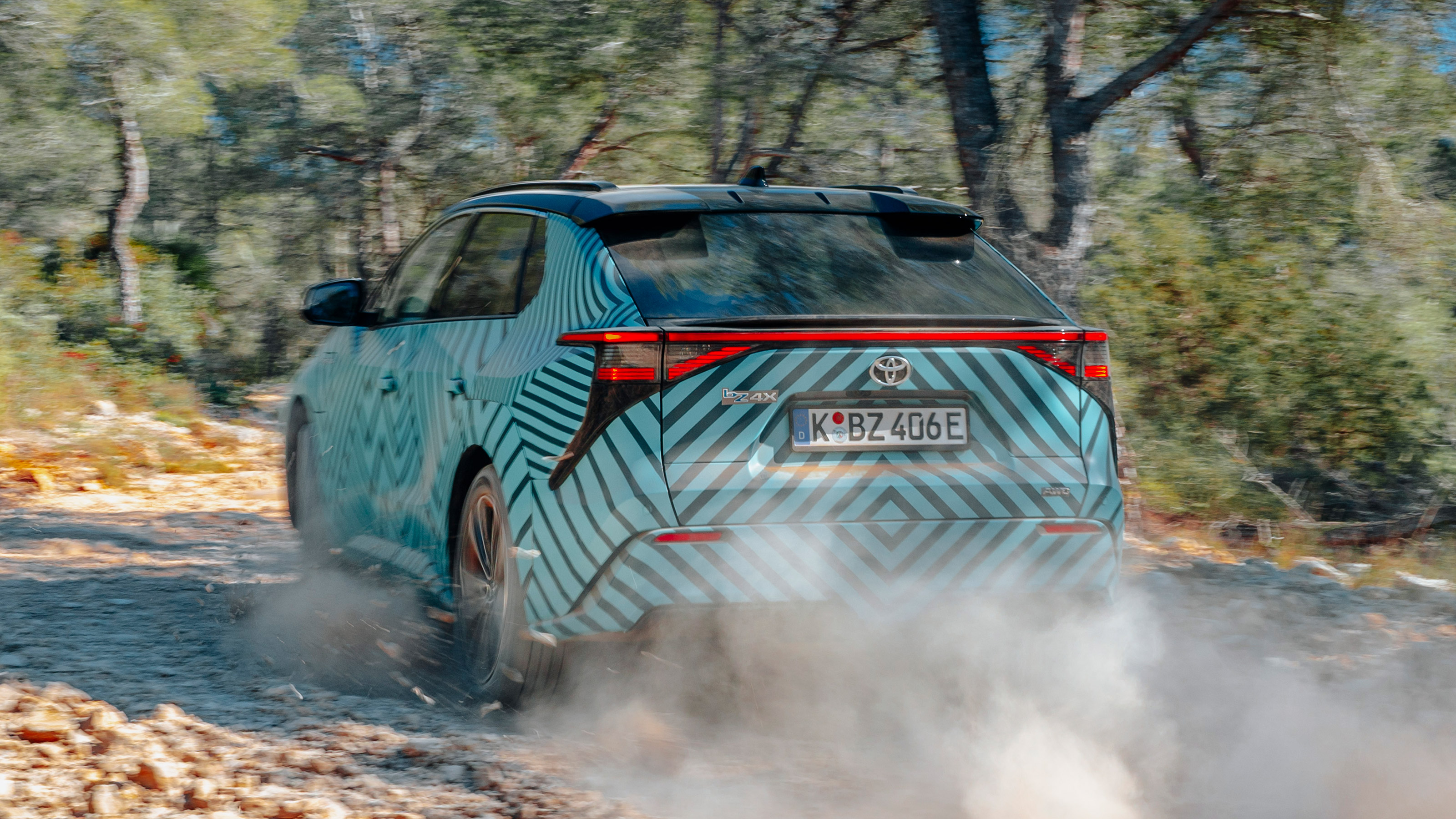 Toyota bZ4X prototype - rear off-road