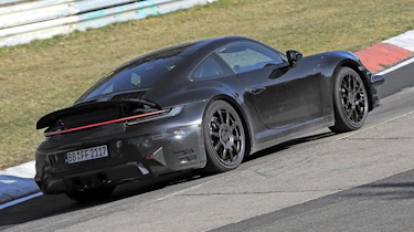 2023 Porsche 911 spy rear cornering