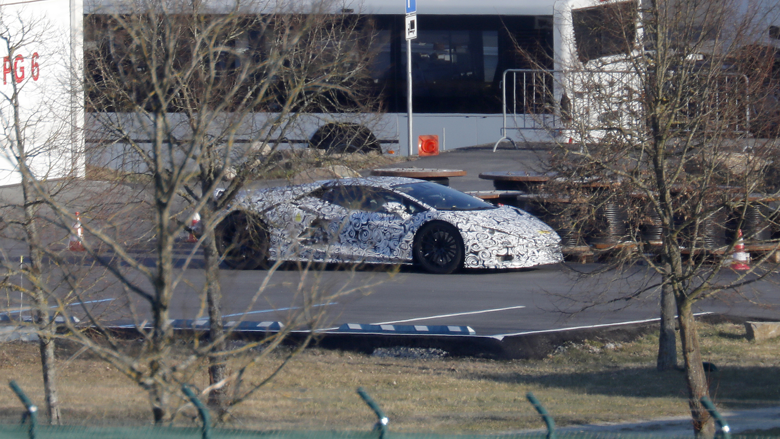 Aventador successor spy shot 2