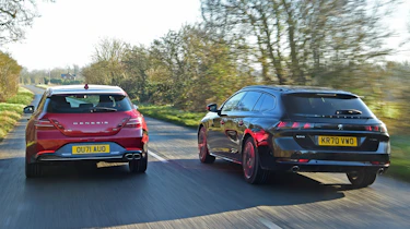 Genesis G70 Shooting Brake vs Peugeot 508 SW - rear