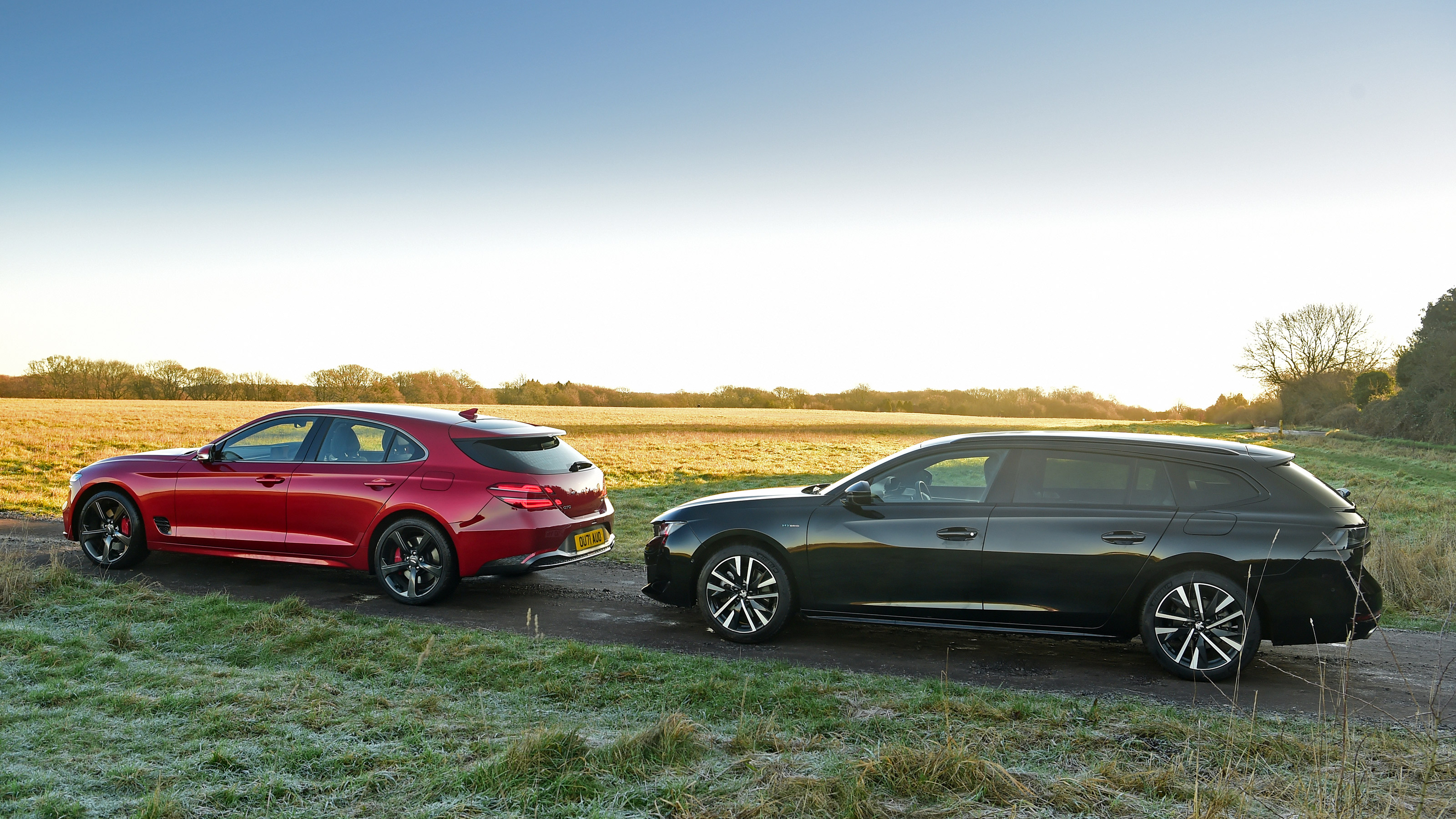 Genesis G70 Shooting Brake vs Peugeot 508 SW - side