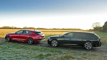 Genesis G70 Shooting Brake vs Peugeot 508 SW - side