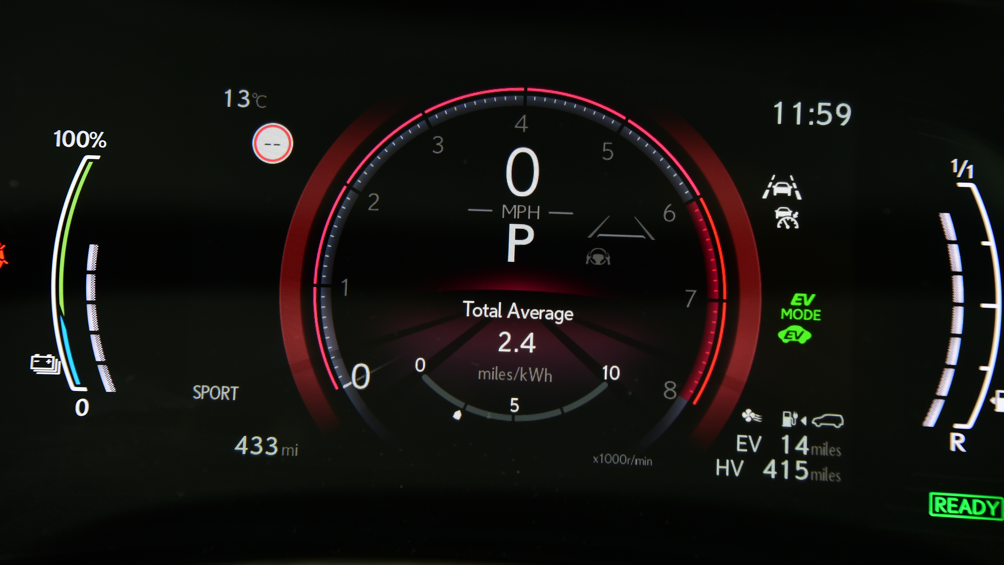 Lexus NX gauge cluster