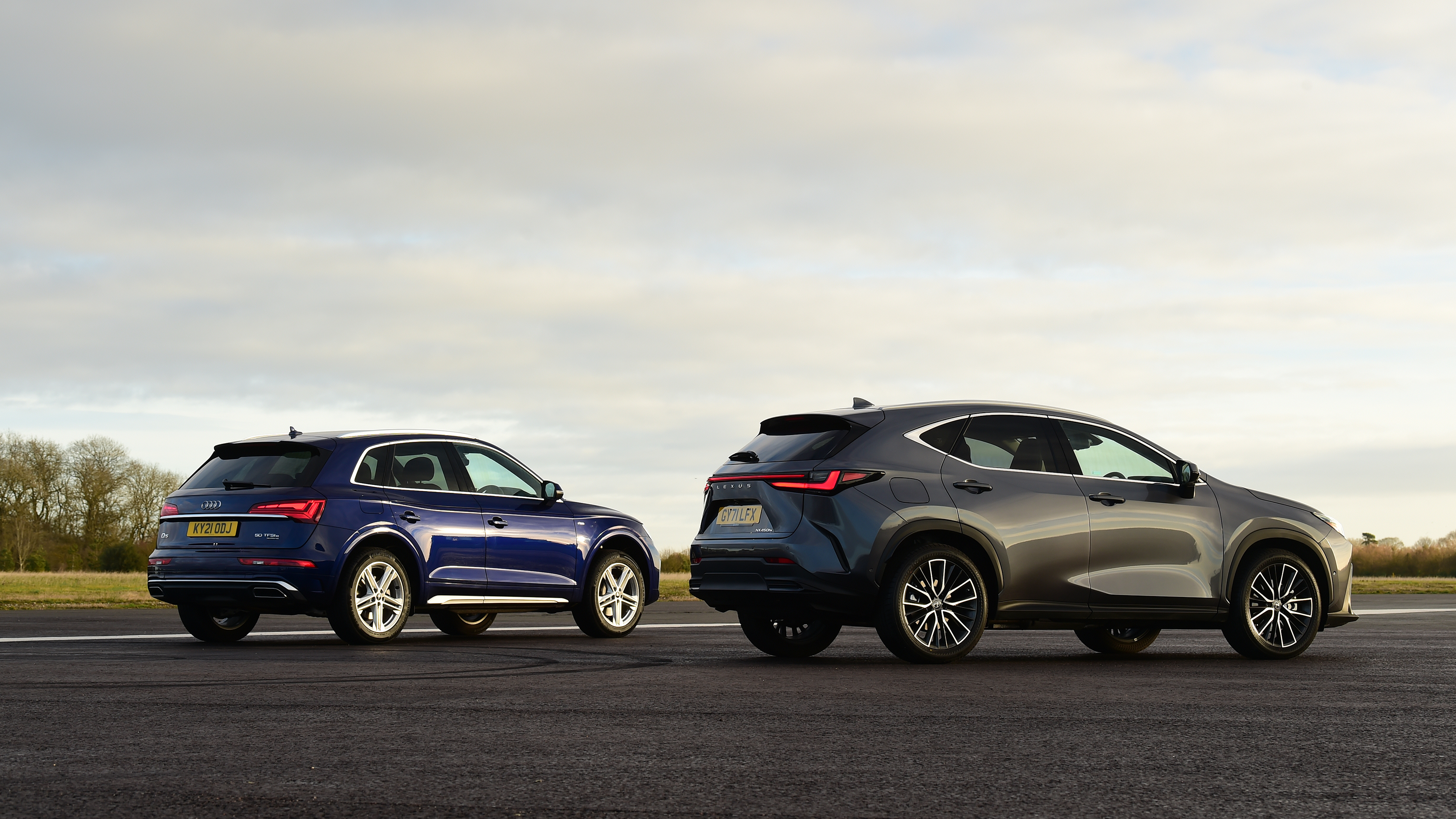 Audi Q5 vs Lexus NX - side by side rear static