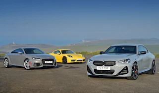 BMW M240i Coupe vs Porsche 718 Cayman vs Audi TT RS - header