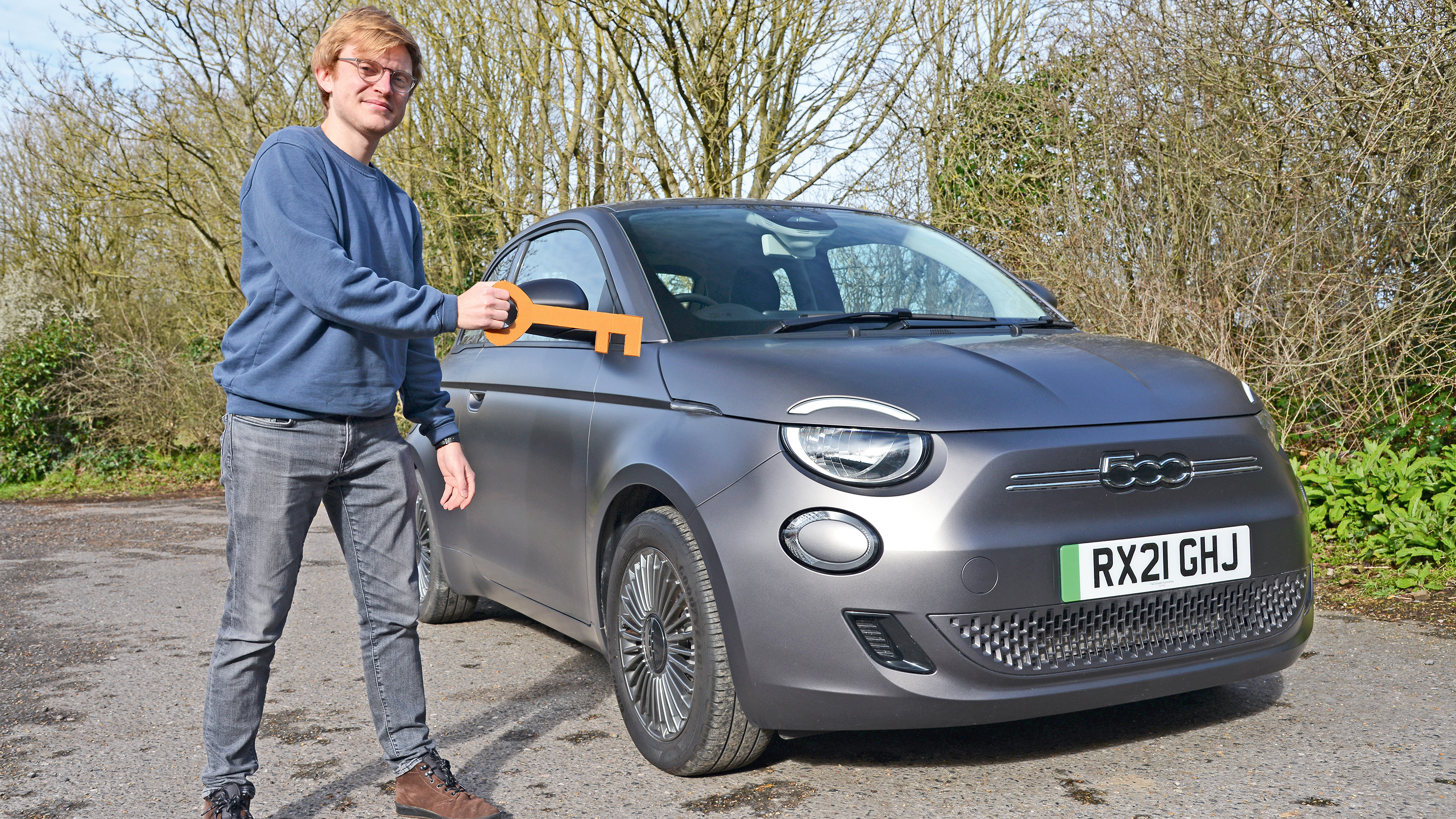 James Brodie with giant key