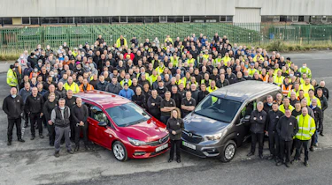 Stellantis staff with an Astra and Combo