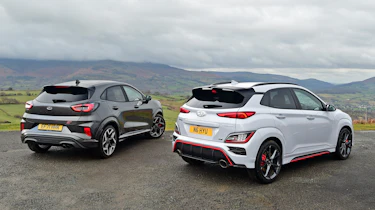 Hyundai Kona N vs Ford Puma ST - rear static