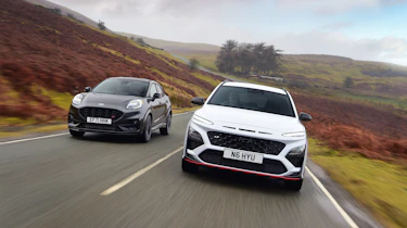 Hyundai Kona N vs Ford Puma ST - tracking