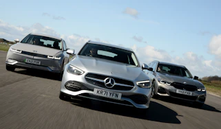Mercedes C 220 d Estate vs BMW 330e Touring vs Hyundai Ioniq 5