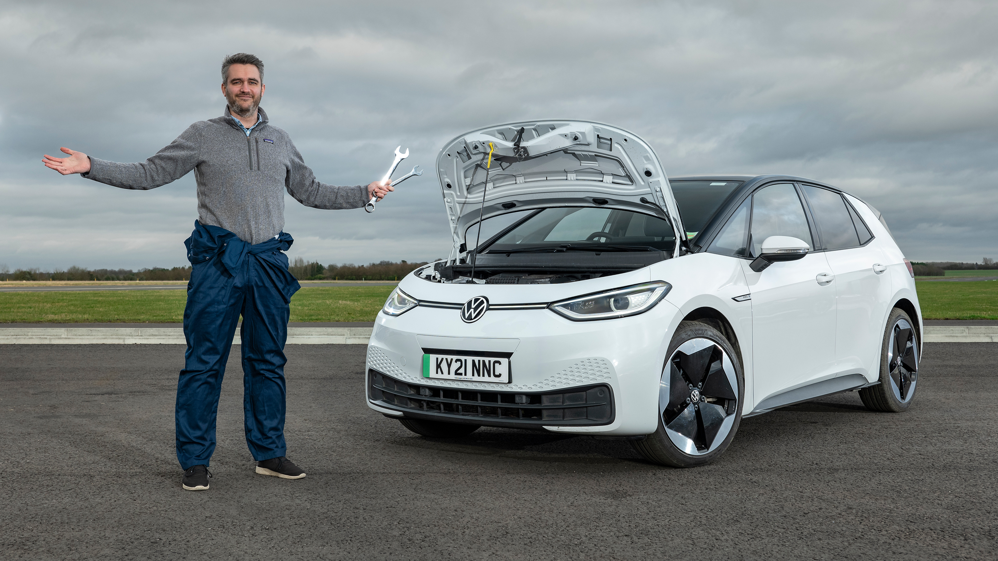 VW ID.3 Long termer final report: Rich Ingram holding a spanner