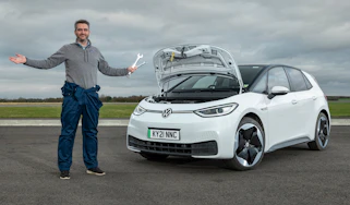 VW ID.3 Long termer final report: Rich Ingram holding a spanner