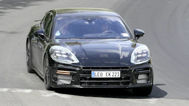 2024 Porsche Panamera spyshot - front cornering