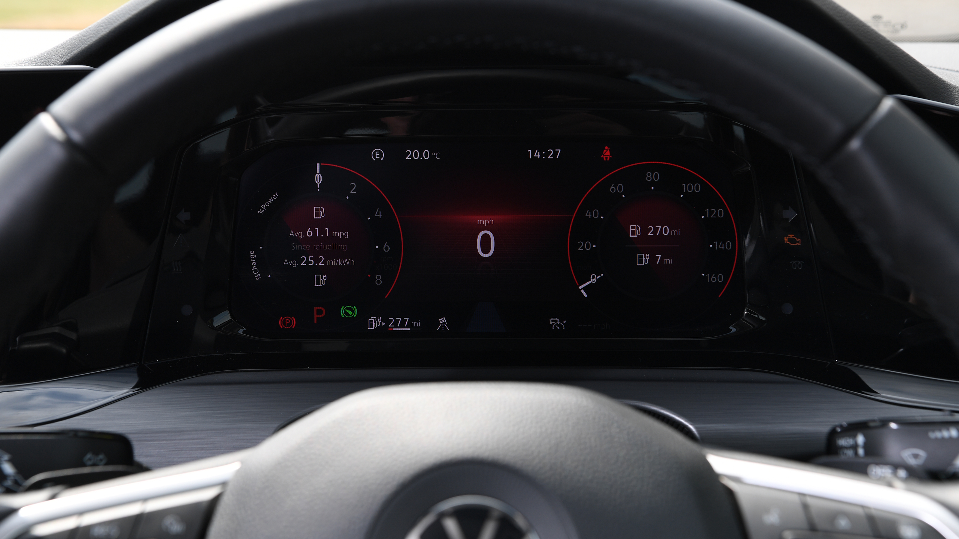 308 vs Ceed vs Golf - Golf gauge screen