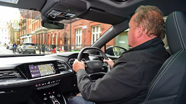 Audi Q4 e-tron final report: over-shoulder interior view