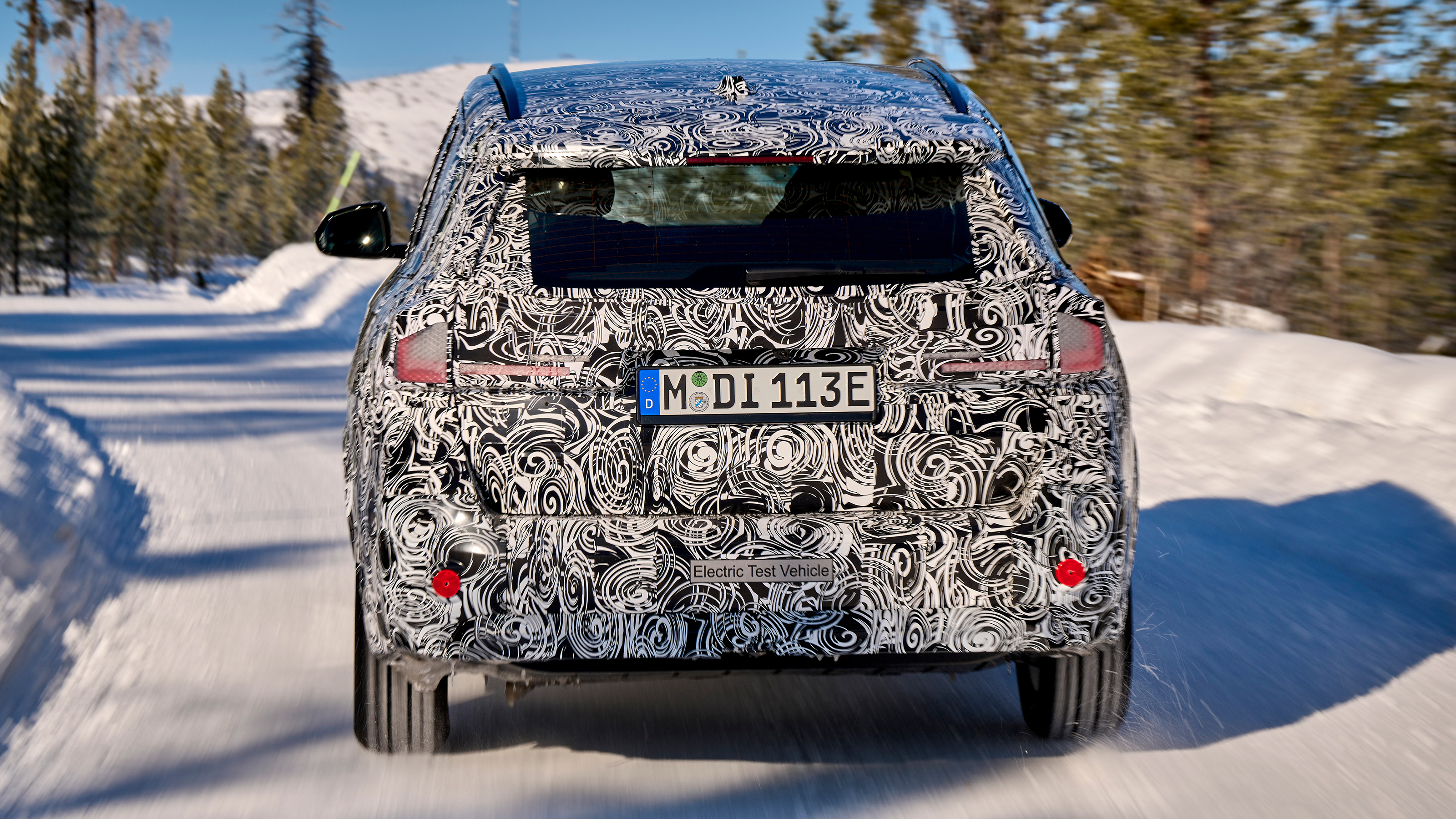 BMW iX1 winter testing - rear
