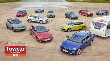 Best tow cars - all cars parked on skidpan