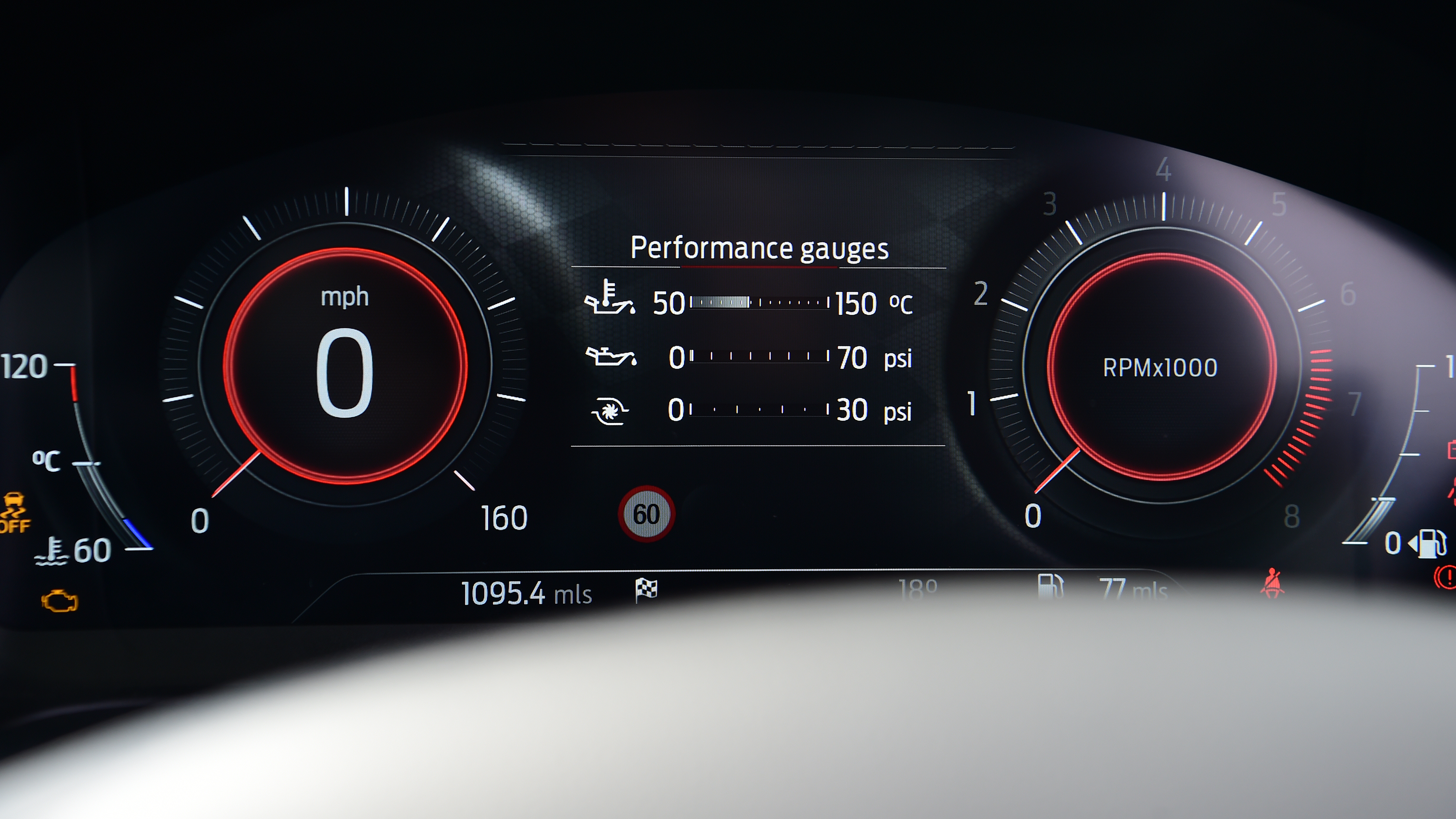 Fiesta ST vs Polo GTI vs i20 N - Fiesta ST dials