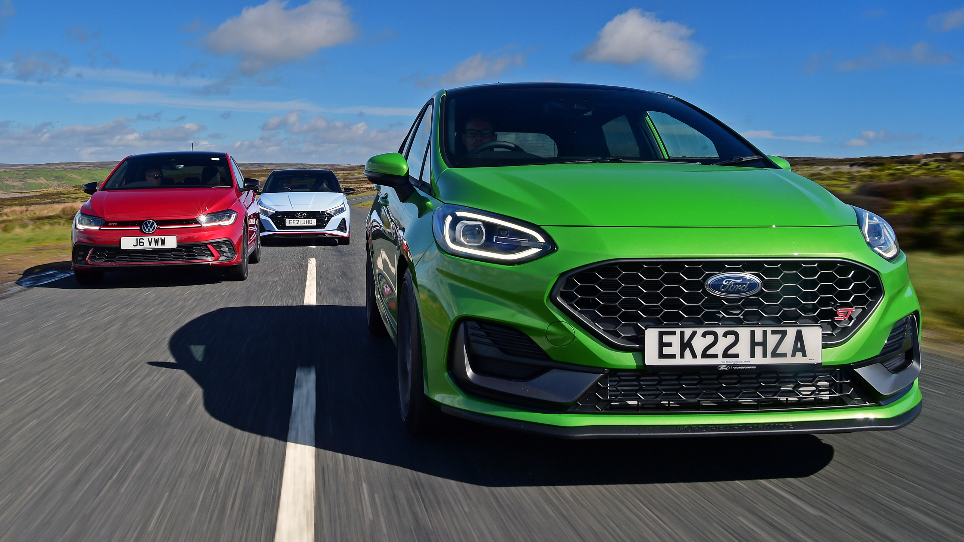 Fiesta ST vs Polo GTI vs i20 N - three cars tracking 1