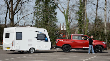 towing a caravan