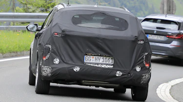 2023 Hyundai Kona test mule (Alps testing) - rear cornering