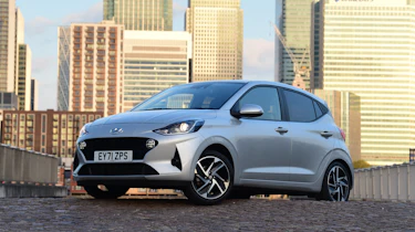 Toyota Aygo X vs Hyundai i10 vs Fiat 500 group test - Hyundai i10 front static