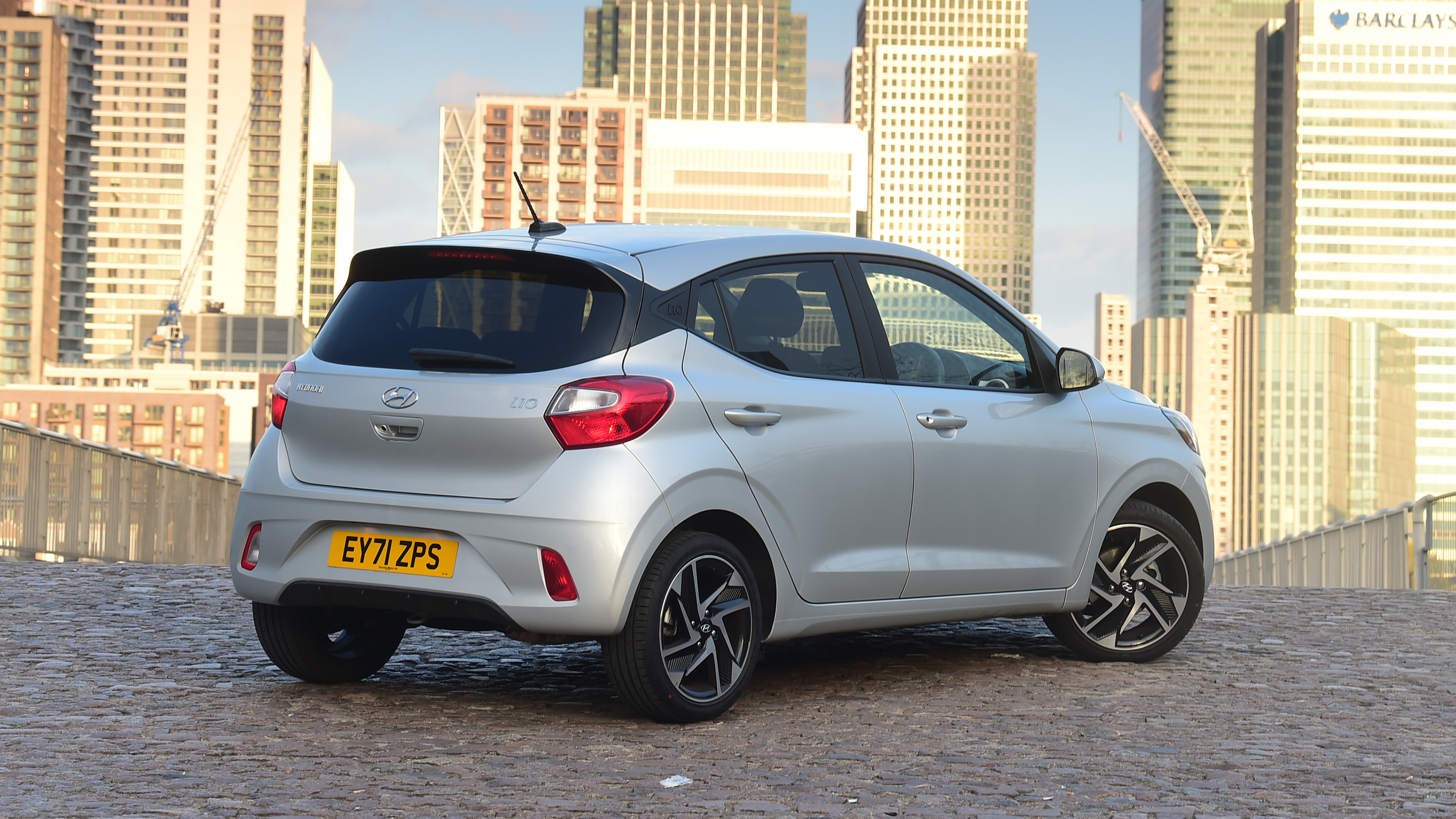 Toyota Aygo X vs Hyundai i10 vs Fiat 500 group test - Hyundai i10 rear static