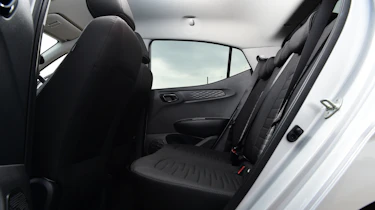 Toyota Aygo X vs Hyundai i10 vs Fiat 500 group test - Hyundai i10 rear seats