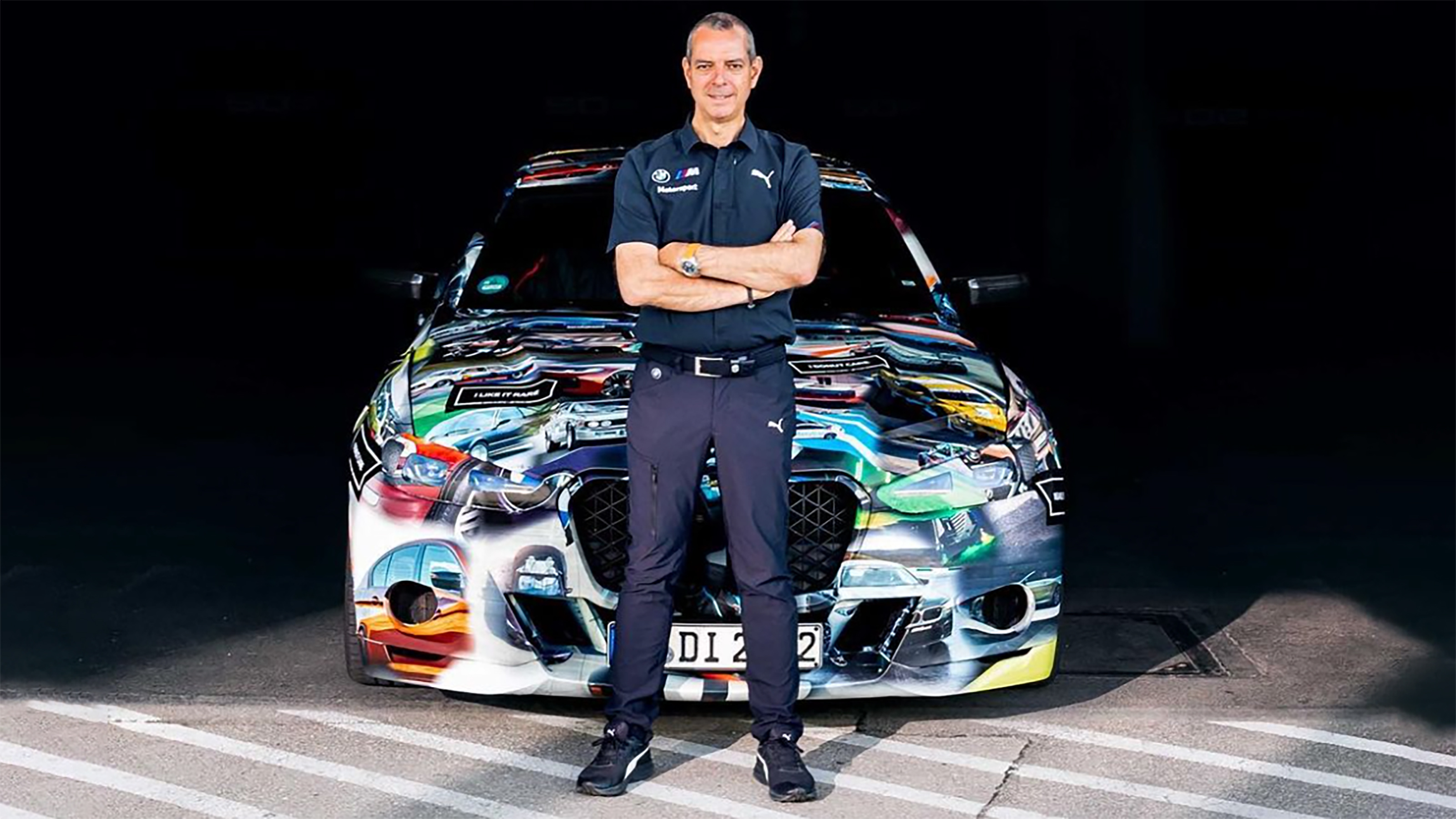BMW M4 3.0 CSL - Frank van Meel stood in front of car