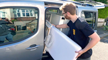 Citroen E-Berlingo long-termer 3rd report - Loading furniture into side door