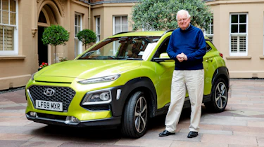 Owner Evan Llewellyn with their Hyundai Kona
