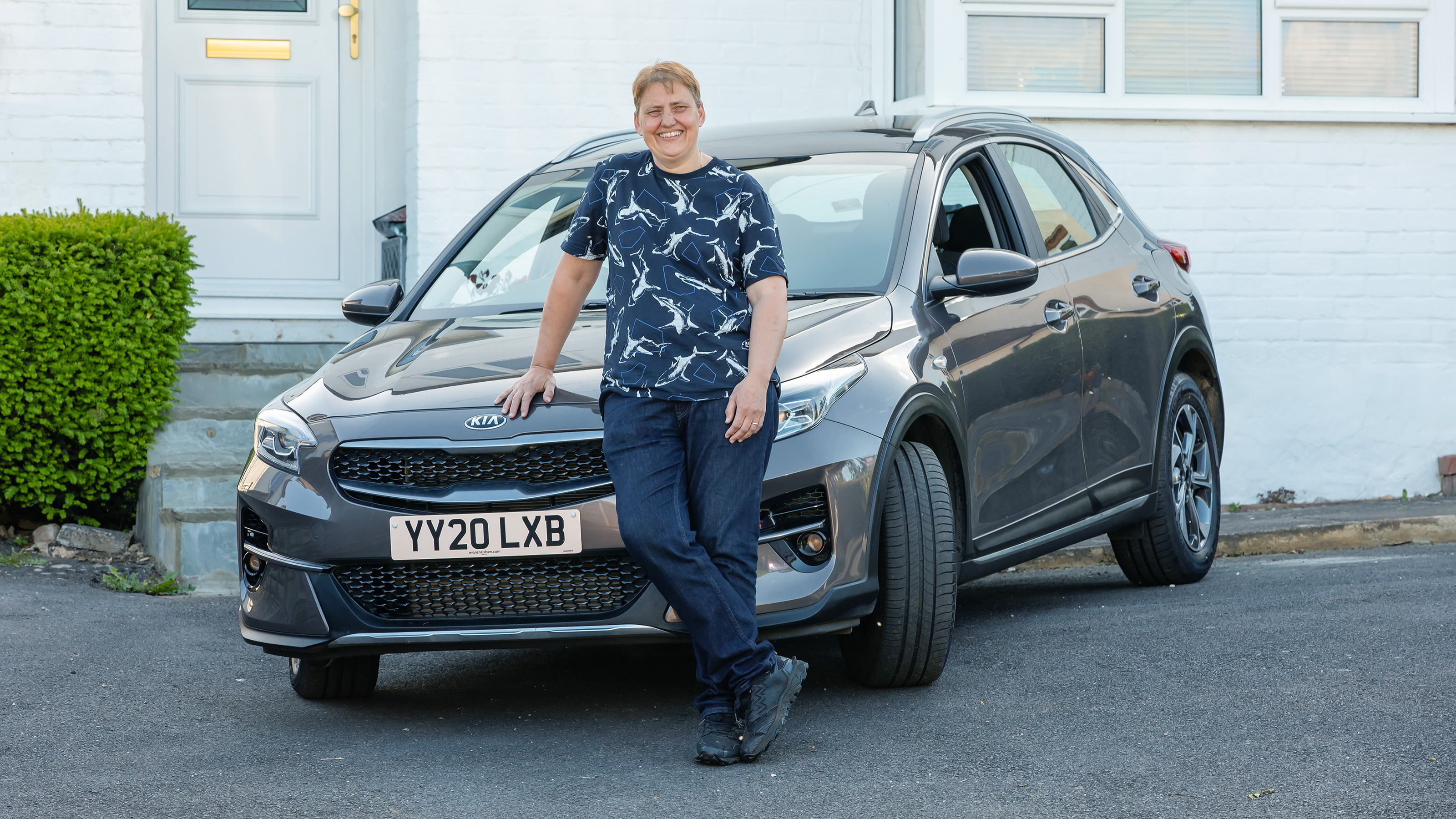 Owner Tracy Harrington with their Kia XCeed