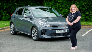 Owner Zoe Rogers with their Kia Rio
