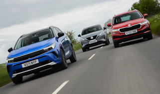 Grandland vs Karoq vs Qashqai - three car tracking