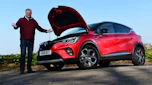 Renault Capture E-Tech: Christ Rosamond with Captur (bonnet open)
