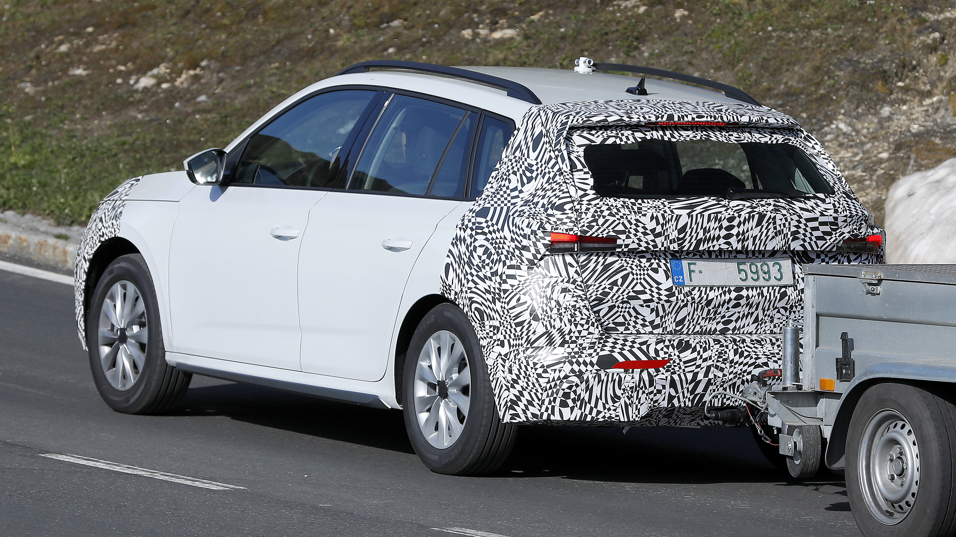 2023 Skoda Kamiq spy - rear tracking